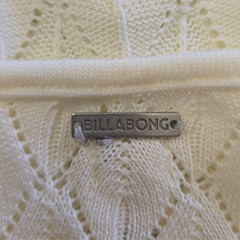 Billabong White Knit Midi Dress – Coastal Minimalist Summer Dress – Size AU 10