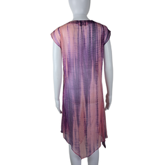 Lisa Ho Pink & Purple Silk-Blend Kaftan Dress – AU 6 (Resort Luxe Statement)