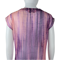 Lisa Ho Pink & Purple Silk-Blend Kaftan Dress – AU 6 (Resort Luxe Statement)