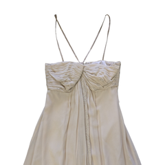 Third Millennium Silk Zari Draped Dress – Beige | NWT | AU 6