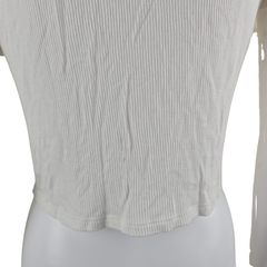 Lily Loves White Ruched Drawstring Top – Size AU 10 (Soft Ribbed Stretch Essential)