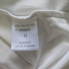 Brit & Bri White Scoop Neck Tee Size M Stretch Basic Top
