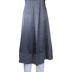Third Millennium Silk Slip Dress – Smoky Grey with Lace | AU 8