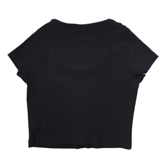 Lily Loves Black Ribbed Scoop-Neck Top – Fitted Essential (AU 10 / M)