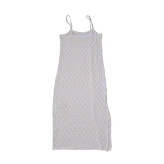 Billabong White Knit Midi Dress – Coastal Minimalist Summer Dress – Size AU 10