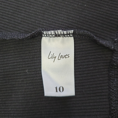 Lily Loves Black Ribbed Scoop-Neck Top – Fitted Essential (AU 10 / M)