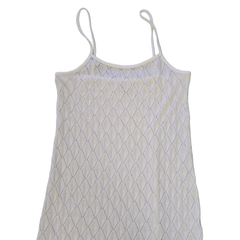 Billabong White Knit Midi Dress – Coastal Minimalist Summer Dress – Size AU 10