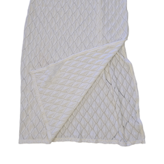 Billabong White Knit Midi Dress – Coastal Minimalist Summer Dress – Size AU 10