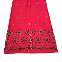 Vintage Pink Flower Power Maxi Skirt – Retro 70s Statement Piece