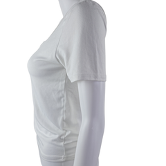 Brit & Bri White Scoop Neck Tee Size M Stretch Basic Top