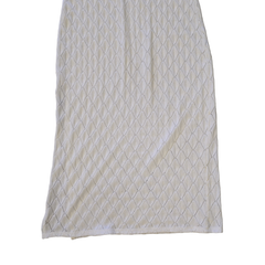 Billabong White Knit Midi Dress – Coastal Minimalist Summer Dress – Size AU 10