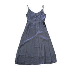 Third Millennium Silk Slip Dress – Smoky Grey with Lace | AU 8