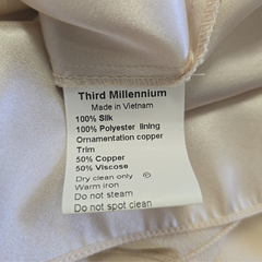 Third Millennium Silk Zari Draped Dress – Beige | NWT | AU 6
