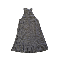 Auguste Charcoal Polka Dot Halter Mini Dress – Effortless Boho | AU 10