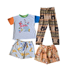 Peter Alexander Kids Bundle Size 5 | 4 Piece Sleepwear Set | Dr Seuss Print