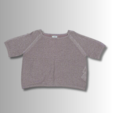 Rose Gold Metallic Knit Crop Top AU 12 Shimmer Mesh Top