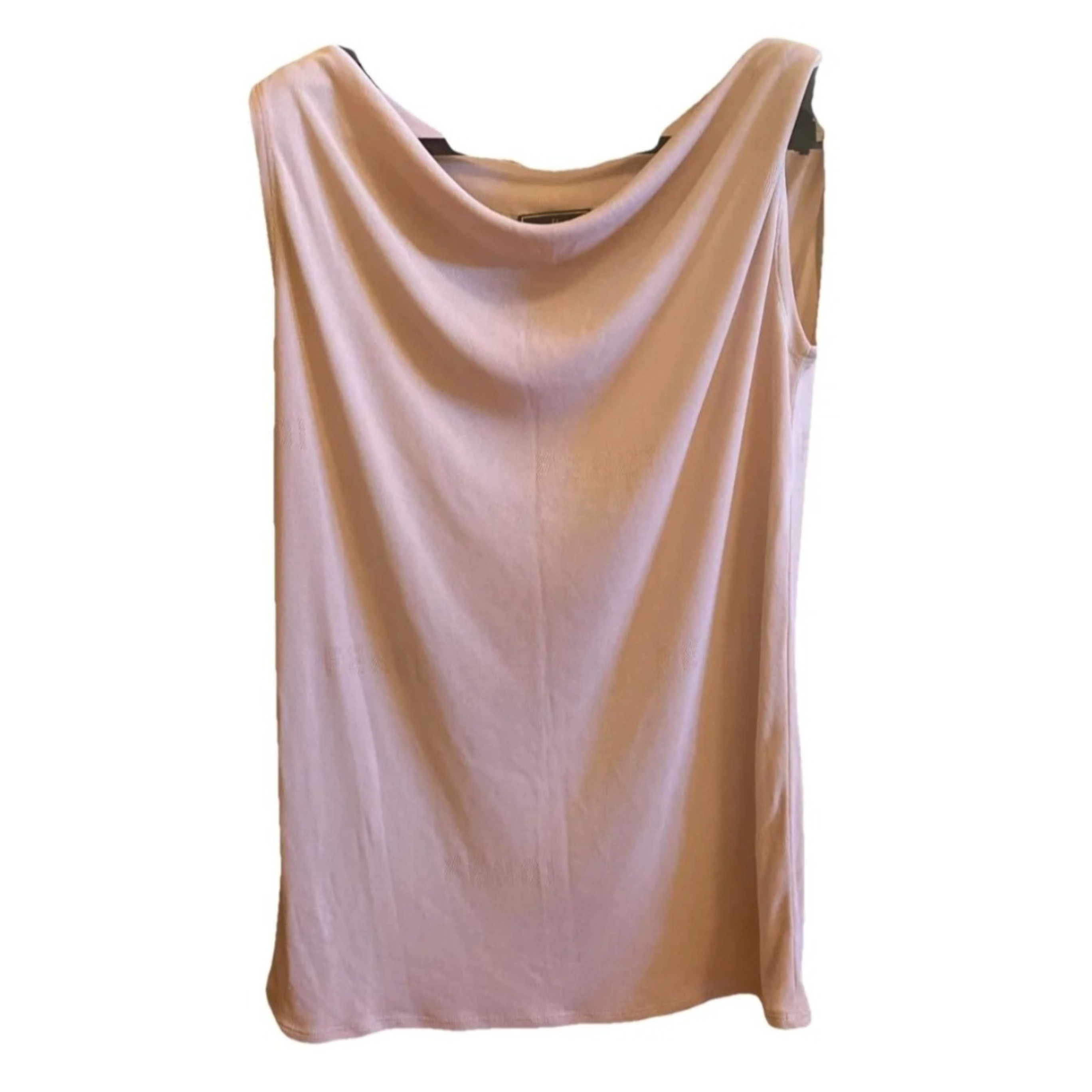 Beige sleeveless top on a white background
