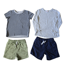 SEED Kids Clothing Bundle Size 4 & 5 – 4 Pieces Tees & Shorts