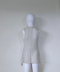 Armani Exchange Vintage Beige and Grey Sequined Vest