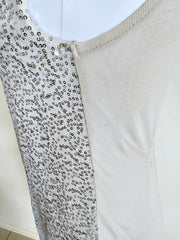 Armani Exchange Vintage Beige and Grey Sequined Vest