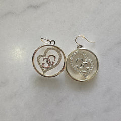GUESS Silver Diamonte Hoop Earrings