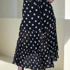 RIXO "Minni" Silk Polka Dot Dress - Size: M