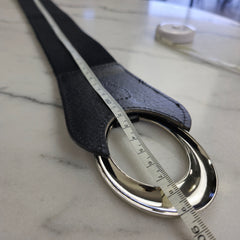 Unsigned Black Belt - Elegant and Versatile Accessory