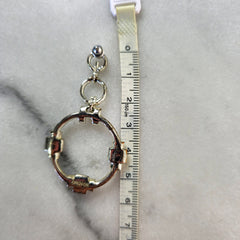 Oroton Silver Crystal Round Drop Earrings