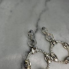 Oroton Silver Round Drop Earrings