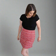 Marcs Red Tweed Skirt – Size AU 10