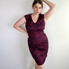 Diana Ferrari Exclusive Print Purple and Black Dress