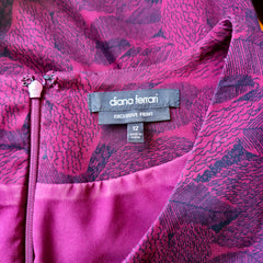 Diana Ferrari Exclusive Print Purple and Black Dress