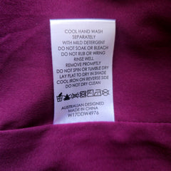 Diana Ferrari Dress Size 12 Purple Black Work Dress V Neck Corporate Evening Knee Length