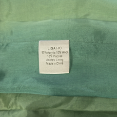 NWT Lisa Ho Teal Textured Pencil Skirt – Fringe Hem (AU 8)