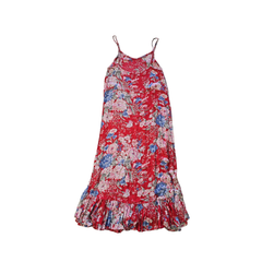 Auguste Red Floral Rayon Maxi Dress – Effortless Boho Size AU10