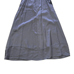 Third Millennium Silk Slip Dress – Smoky Grey with Lace | AU 8