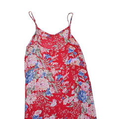 Auguste Red Floral Rayon Maxi Dress – Effortless Boho Size AU10