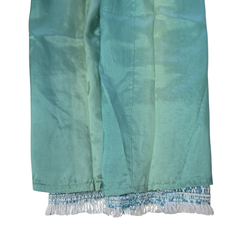 NWT Lisa Ho Teal Textured Pencil Skirt – Fringe Hem (AU 8)