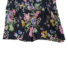 Auguste Black Floral Metallic Pinstripe Singlet Top – AU 10