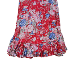 Auguste Red Floral Rayon Maxi Dress – Effortless Boho Size AU10