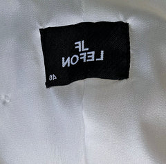 JF Lefon White Sleeveless Faux Fur Coat - Size: AU 12