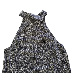 Auguste Charcoal Polka Dot Halter Mini Dress – Effortless Boho | AU 10