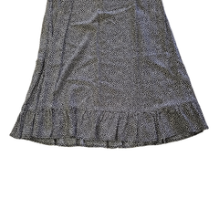 Auguste Charcoal Polka Dot Halter Mini Dress – Effortless Boho | AU 10