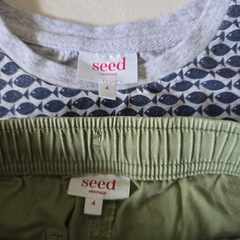 SEED Kids Clothing Bundle Size 4 & 5 – 4 Pieces Tees & Shorts