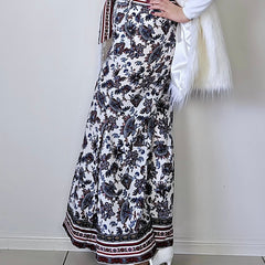 Gracia Wide-Leg Printed Pants – Size L