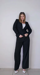 Veronika Maine Black Cropped Blazer