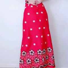 Vintage Pink Flower Power Skirt