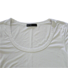 Brit & Bri White Scoop Neck Tee Size M Stretch Basic Top