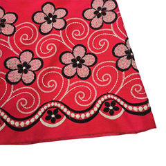 Vintage Pink Flower Power Maxi Skirt – Retro 70s Statement Piece