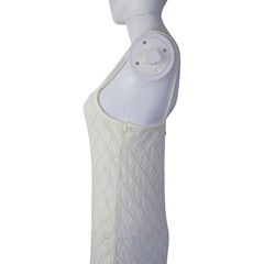 Billabong White Knit Midi Dress – Coastal Minimalist Summer Dress – Size AU 10